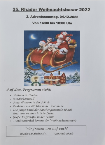 Plakat Weihnachtsbasar 2022